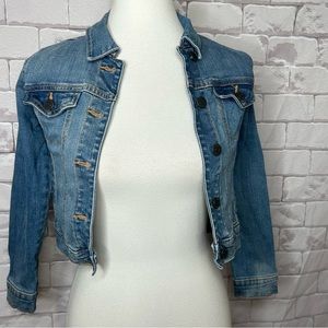 Old Navy Cropped Denim Jacket Size Medium (8)